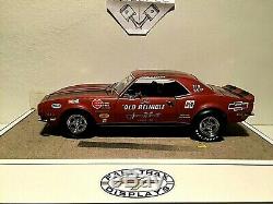 1/18 scale 1968 Chevrolet Camaro OLD RELIABLE-Dave Strickler-red ext/black int