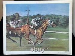 1976 Secretariat Limited Edition Lithograph Signed And Numbered By Dave Scarboro