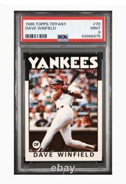 1986 TIFFANY #70 DAVE WINFIELD? PSA 9? (Pop. 12)? Super RARE Topps