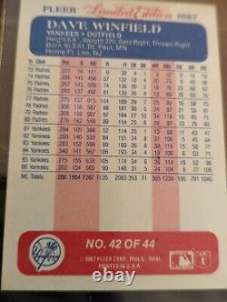 1987 Fleer Limited Edition #42 DAVE WINFIELD New York Yankees Baseball Card. (NM)