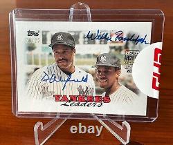 1988 Dave Winfield Willie Randolph 2022 Topps Archive Dual Auto 20/25 Yankees
