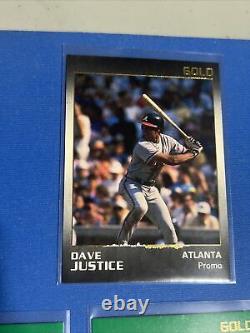 1991 STAR CO. RARE GOLD DAVE JUSTICE SET ONLY 300 SETS WithPromo? WithERROR #86