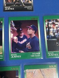 1991 STAR CO. RARE GOLD DAVE JUSTICE SET ONLY 300 SETS WithPromo? WithERROR #86