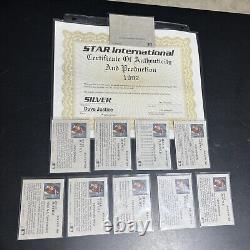 1992 STAR CO. SILVER DAVE JUSTICE SET ONLY 200 SETS WithPromo/Cert? EBAY POP 1