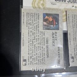 1992 STAR CO. SILVER DAVE JUSTICE SET ONLY 200 SETS WithPromo/Cert? EBAY POP 1