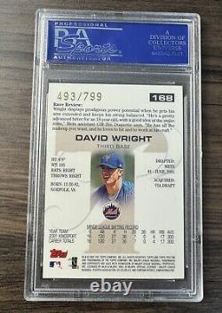 2002 Topps Pristine David Wright PSA 10 Rookie #493/799