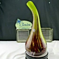 2006 Fenton Dave Fetty Signed Controlled Bubble Gourd 9 1/4 Vase #134/150 12