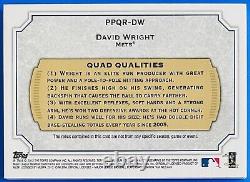 2012 Topps Museum David Wright #d 4/5 Quad Patch Jersey Relics New York Mets