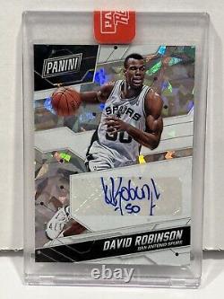 2018 Panini Rewards Cracked Ice David Robinson auto /10 #CI-DR HOF