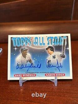 2018 Topps Archives AARON JUDGE & DAVE WINFIELD Yankees Dual Auto /15