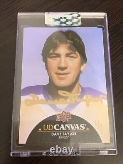 2021-22 Clear Cut Hockey UD Canvas Auto Dave Taylor 1 of 1 LA Kings