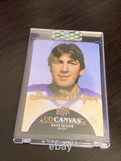 2021-22 Clear Cut Hockey UD Canvas Auto Dave Taylor 1 of 1 LA Kings