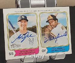 2023 Topps Heritage High Real One Dual Auto Anthony Volpe & Winfield #/25 Read