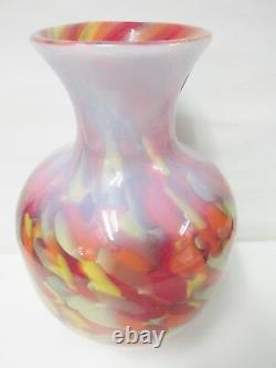 688246 STUDIO Fenton DAVE FETTY Myraid Mist VASE, HAND Numbered Limited Edition