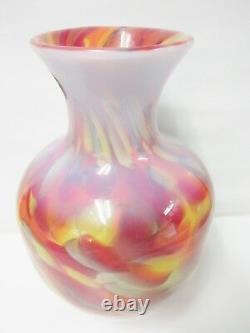 688246 STUDIO Fenton DAVE FETTY Myraid Mist VASE, HAND Numbered Limited Edition