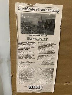 Art 1994 Dave Barnhouse Starting Them Young Artist Signed Cert of Auth