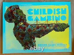 Childish Gambino Outside Lands Festival 2019 Rare Blue Varaint Poster Dave Kloc