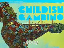 Childish Gambino Outside Lands Festival 2019 Rare Blue Varaint Poster Dave Kloc