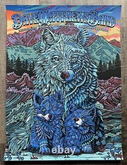 DAVE MATTHEWS BAND 2024 N2 Fiddlers Green Colorado Slater / Bioworkz Wolf Poster