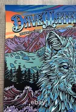 DAVE MATTHEWS BAND 2024 N2 Fiddlers Green Colorado Slater / Bioworkz Wolf Poster