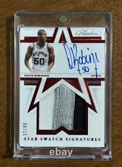 DAVID ROBINSON 2020 Flawless Star Swatch Game-Worn Patch On-Card Auto /15 RARE