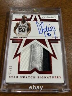 DAVID ROBINSON 2020 Flawless Star Swatch Game-Worn Patch On-Card Auto /15 RARE