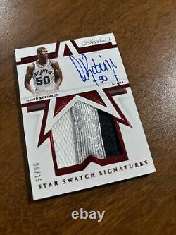 DAVID ROBINSON 2020 Flawless Star Swatch Game-Worn Patch On-Card Auto /15 RARE