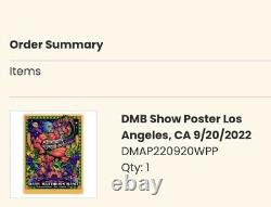 DMB Show Poster Los Angeles, CA 9/20/2022 Limited Edition Retro
