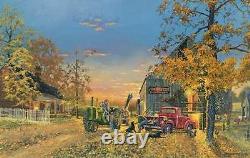 Dave Barnhouse A Time Of Plenty Canvas #10/19 Rare Tractors Farming