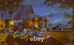 Dave Barnhouse Let The Good Times Roll With Harley Logo S & N With COA