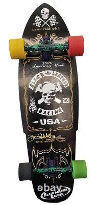 Dave Hackett Black Leather Racing Skateboard #35 of 100 Limited Edition