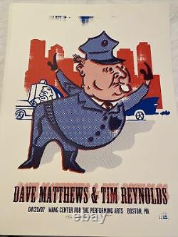 Dave Matthew Tim Reynolds 04/20/07 Wang Center Boston MA Poster Limited Edition