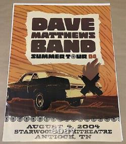 Dave Matthews Band 2004 Nashville Tennessee concert poster