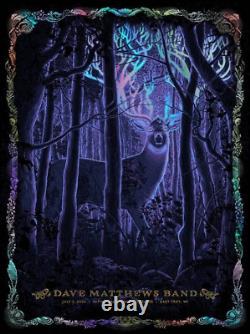 Dave Matthews Band Alpine Valley Poster NC Winters Midnight Foil Variant /50