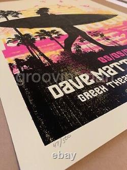 Dave Matthews Band LOS ANGELES CA GREEK THEATRE 2009 Poster Signed and #47/500
