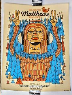 Dave Matthews Band Poster 9/5/2015 Gorge WA Signed #379/1520 Limited Edition