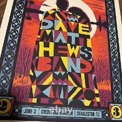 Dave Matthews Band Poster Charleston SC 2023 Methane Studios 2023 #ed /885