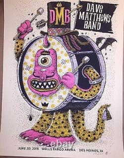 Dave Matthews Band Poster Des Moines Ia Print Methane Dmb Wells Fargo Arena Dmb