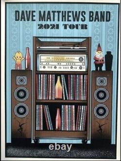 Dave Matthews Band tour Poster 2021 concert dmb limited edition blue variant