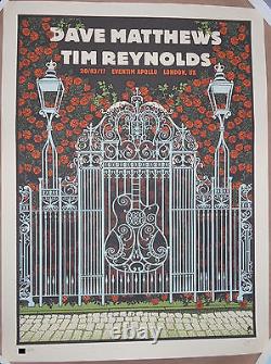 Dave Matthews & Tim Reynolds 2017 London Print Poster N1 Methane Signed #d /375