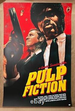 Dave Merrell Pulp Fiction Screenprint Bottleneck BNG Not Mondo 36x24 x/100