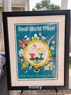 Dave Perillo Boat Tours Departing Daily Framed Giclee Small World Disney