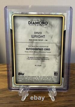 David Wright 2023 Topps Diamond Icons Auto 10/10 Bookend New York Mets