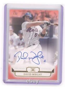 David Wright 2024 Topps Definitive Auto Autograph Red 1/1 Mets Q1887