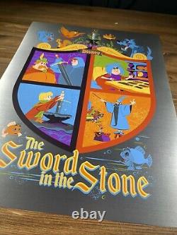 Disney The Sword In The Stone FOIL Art Print Poster By Dave Perillo X/50