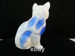 FENTON DAVE FETTY BLOWN GLASS HANGING HEARTS CAT SPECIAL ORDER 9 of 72 SIGNED