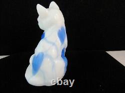 FENTON DAVE FETTY BLOWN GLASS HANGING HEARTS CAT SPECIAL ORDER 9 of 72 SIGNED