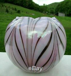 FENTON GLASS LAVENDER HAZE Dave Fetty #10/250 VASE GORGEOUS & MINTRare