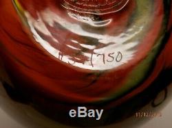 Fenton Art Glass Dave Fetty Crayon Vase Connoisseur Collection, #37/750 10.5h
