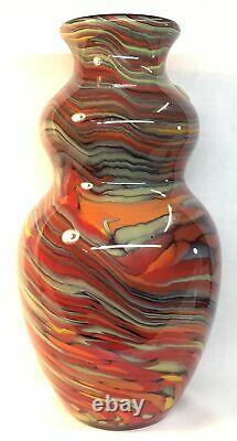 Fenton Art Glass Dave Fetty Crayons Vase Hand Blown Vase Limited To 750
